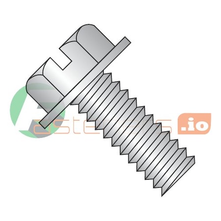 Newport Fasteners #4-40 x 5/16 in Slotted Hex Machine Screw, Plain 18-8 Stainless Steel, 5000 PK 183720